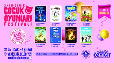 3.  Mersin Yenişehir Çocuk Oyunları Festivali 25 Ocak’ta başlıyor