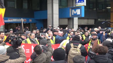 Sarı yelekliler Brüksel'de gösteri düzenliyor