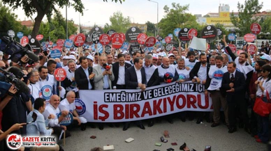 Memur-Sen'den bakanlık önünde boş cüzdan eylemi