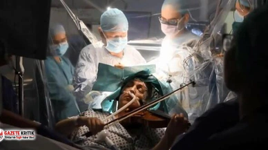 Dünya bu anları konuşuyor: Beyin ameliyatı olurken keman çaldı