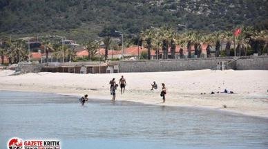 Yasağı dinlemediler denize girdiler