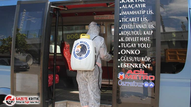Kartal Belediyesi’nden Minibüslere Dezenfekte Hizmeti