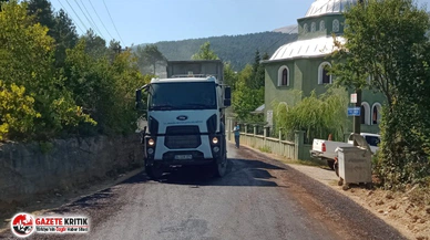 ÇAMLIYAYLA TALIÇ YOLU TOZDAN KURTULDU