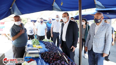 BAŞKAN TÜRKYILMAZ’DAN CUMA PAZARINA ZİYARET