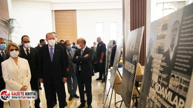 Erdoğan ve Tansu Çiller 12 Eylül askeri darbesinin fotoğraf sergisini gezdi