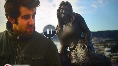 Tivibu, bir filmdeki kadın heykelinin göğüslerini sansürledi!