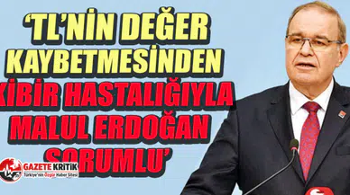 CHP'li Öztrak: TL'nin değer kaybetmesinden kendi aklını beğenen kibir hastalığıyla malul Erdoğan'ın Şahsım Hükûmeti sorumlu