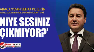 Babacan'dan Sedat Peker'in 7. videosunun ardından iktidara tepki: Daha ne olması gerekiyor?