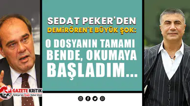 Sedat Peker'den Demirören'e büyük şok: O dosyanın tamamı bende, okumaya başladım...
