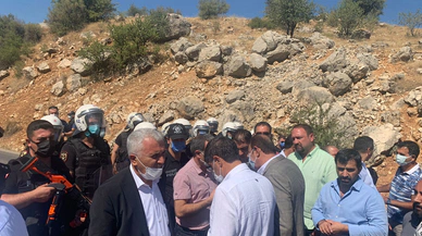 CHP'li vekiller ve Başkan Gümrükçü Tunceli'deki yangın bölgesine gitti!