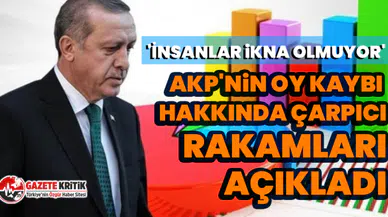 AKP'nin oy kaybı hakkında çarpıcı rakamları açıkladı