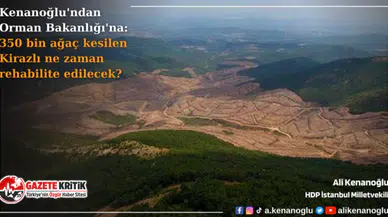 Kenanoğlu’ndan Orman Bakanlığı’na: 350 bin ağaç kesilen Kirazlı ne zaman rehabilite edilecek?
