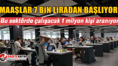 Maaşlar 7 bin liradan başlıyor! Bu sektörde çalışacak 1 milyon kişi aranıyor