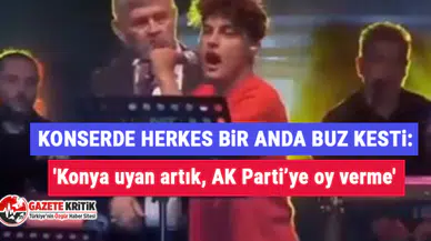 Konserde herkes bir anda buz kesti: 'Konya uyan artık, AK Parti’ye oy verme'