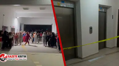 Halatları kopan yurt asansörü zemine çakıldı, 4 öğrenci son anda kurtuldu