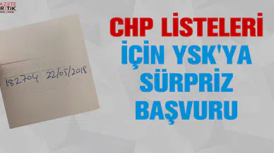CHP listeleri için YSK'ya sürpriz başvuru