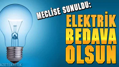 MHP'li Erkan Haberal'dan TBMM'ye 'elektrik bedava olsun' teklifi