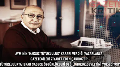 Utku Çakırözer: Tutuklulukta ısrar sadece özgürlükleri değil, hukuk devletini yok ediyor