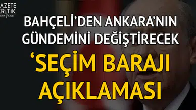 Bahçeli: Yüzde 10 seçim barajı Türkiye için çok ağır, erken seçimden yana değiliz