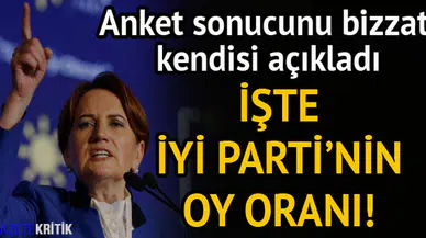 Meral Akşener elindeki son anketi açıkladı!