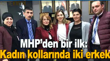 MHP'den bir ilk: Kadın kollarında iki erkek
