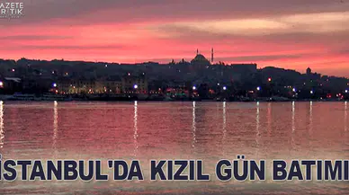 İstanbul'da kızıl gün batımı