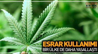 Esrar bir ülkede daha serbest