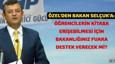 CHP'Lİ ÖZEL, MANİSA KİTAP FUARINDAN DESTEĞİN ÇEKİLMESİNİ TBMM GÜNDEMİNE TAŞIDI