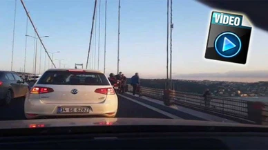 15 Temmuz Şehitler Köprüsü'nde intihar girişimi! Trafik kilit…