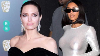 Angelina Jolie ve Kim Kardashian'ın gençlik halleri şaşırttı