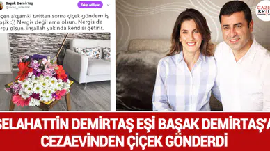 Selahattin Demirtaş eşi Başak Demirtaş'a cezaevinden çiçek gönderdi