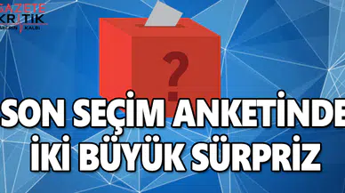 Son seçim anketinde iki büyük sürpriz! Baraj altında kalıyor