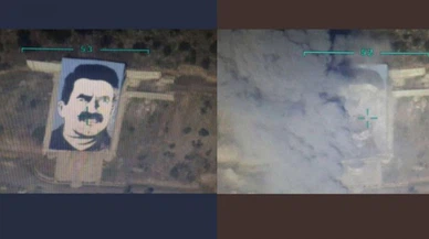 Suriye'deki elebaşı Öcalan posteri imha edildi!