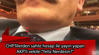 CHP'lilerden sahte hesap ile yayın yapan AKP'li vekile:'Yeliz Nerdesin?'