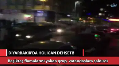 Diyarbekirspor taraftarları Beşiktaşlıları engelledi! Holiganlar vatandaşlara saldırdı
