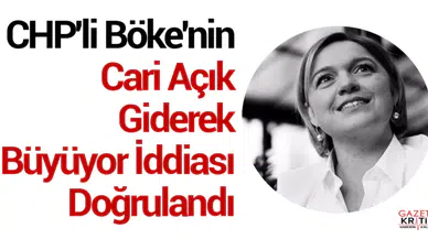 CHP'li Böke'nin Cari Açık Giderek Büyüyor İddiası Doğrulandı