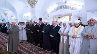 Esad bayram için Şam'dan çıktı