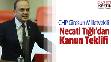 CHP Giresun Milletvekili Necati Tığlı'dan Kanun Teklifi