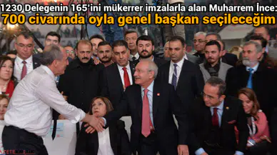 Muharrem İnce: 700 civarında oyla genel başkan seçileceğim