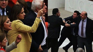 İşte Meclis tutanağı: 4 kişi 1 kişiye saldırıyor