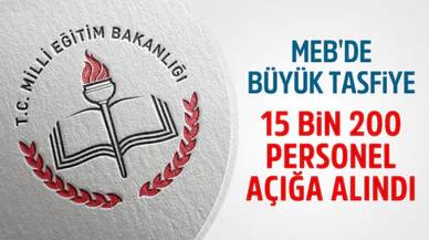 Milli Eğitim Bakanlığı'nda 15 bin 200 Personel Açığa Alındı