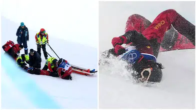 Chinese Snowboardcu Liu Jiayu Dramatic Halfpipe Kazasında Yaralandı