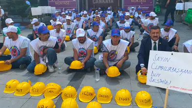 Elazığ Eti madencilerin eylemi dördüncü gününde