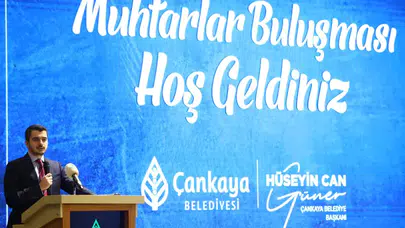 Çankaya Belediye Başkanı Hüseyin Can Güner, Muhtarlarla bir araya geldi