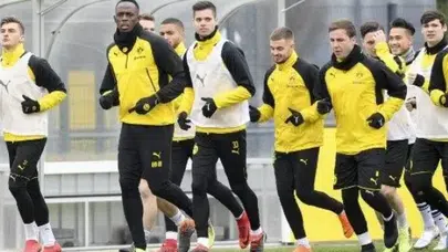 Bolt, Borussia Dortmund antrenmanında