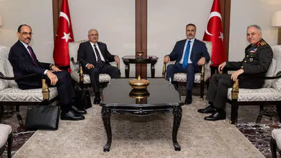Dışişleri Bakanı Fidan, Milli Savunma Bakanı Güler, Genelkurmay Başkanı Orgeneral Gürak ve MİT Başkanı Kalın bir araya geldi
