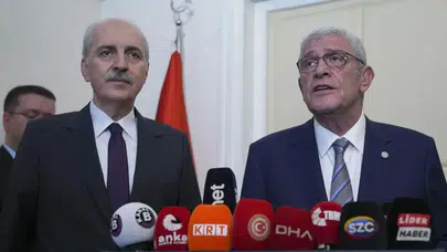 Kurtulmuş ve Dervişoğlu, tartışmalı cezaları görüşmek üzere TBMM'de bir araya geldi