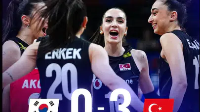 Filenin Sultanları, Güney Kore'yi 3-0 mağlup ederek VNL'deki namağlup unvanını korudu!