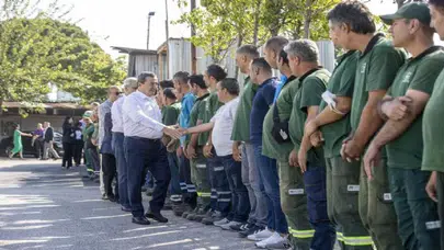 Başkan Batur personeliyle bayramlaştı