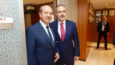 Hakan Fidan, New York'ta Kıbrıs görüşmeleri için Ersin Tatar ile buluştu